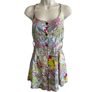 Floral Romper - Rayon Summer Floral - S